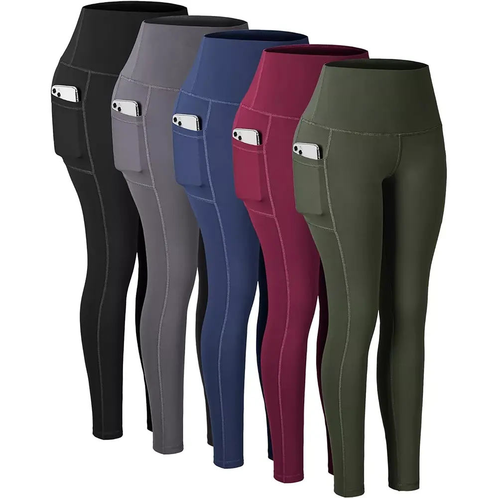 Leggings með háum mitti með vösum